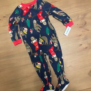 NWT Carter’s Sloth Christmas Sleeper Sz 2t